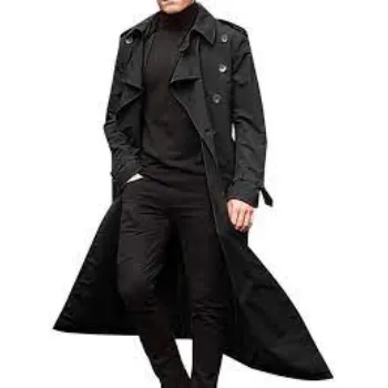 Mens Overcoat Winter Full Length Trench Coat